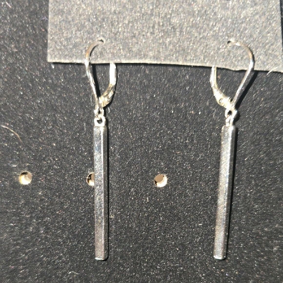 Elegant Silver Drop Earrings - Picture 1 of 2